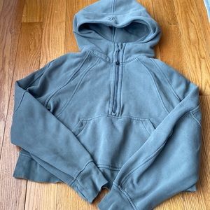 Lululemon oversized scuba cropped half zip hoodie